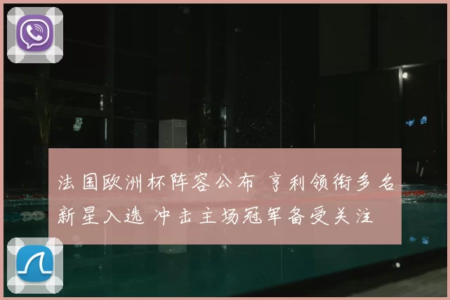 法国欧洲杯阵容公布 亨利领衔多名新星入选 冲击主场冠军备受关注